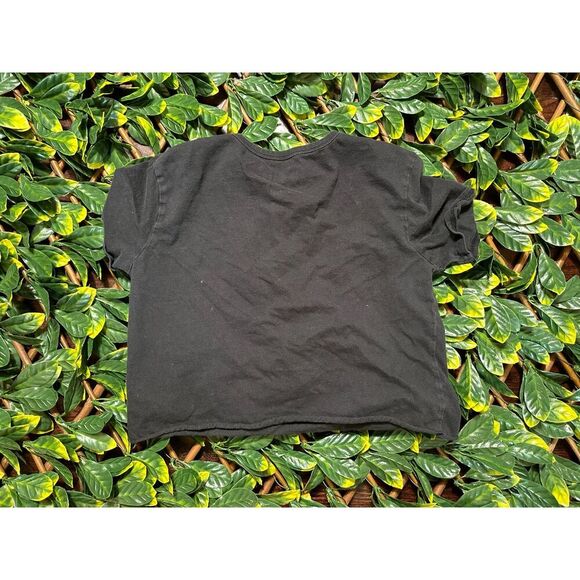 ACDC Cropped Back in Black T Shirt Size Small - Picture 2 of 3